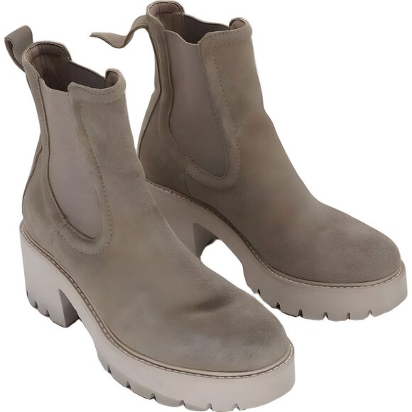 RIBETRINI Women's Classic Beige Chelsea Boots Size 7 - Broken Heel Tab - Picture 4 of 6